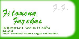 filomena fazekas business card